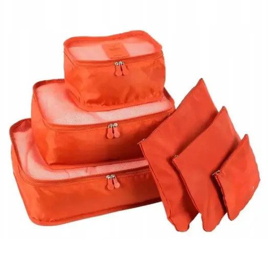 Набор дорожных органайзеров для вещей 6 шт. OE-867 Цвет: оранжевый | Зображення 1