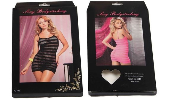 Міні-сукня в сіточку Star Night зі смужками, рожева, L-2XL Sex Aura | Зображення 3