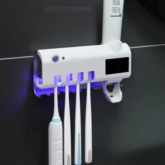 Тримач-диспенсер для зубної пасти та щіток Toothbrush sterilizer автоматичний | Зображення 2