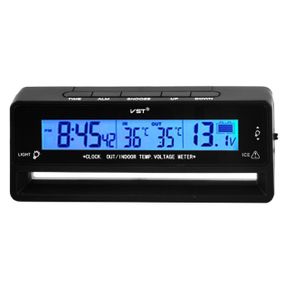 Автомобільний годинник з термометром та EQ-888 вольтметром VST-7010V