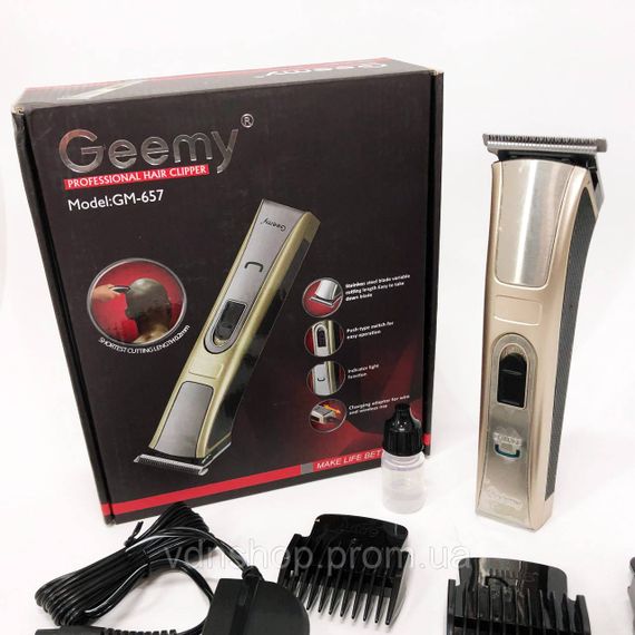 Домашня машинка акумуляторна для стрижки волосся, Тример для стрижки акумуляторний професійний HJ-91 | Зображення 2