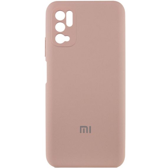 Чехол Silicone Cover Full Camera (AA) для Xiaomi Redmi Note 10 5G / Poco M3 Pro Full camera, Рожевий/Pink Sand