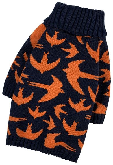 Светр в'язаний Пташки синiй Y-331 | Зображення 1