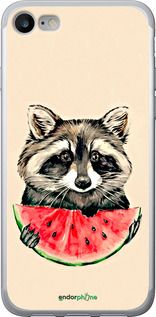 Чохол на iPhone SE 2020 Єнотик з кавуном "4605t-2013-2448"