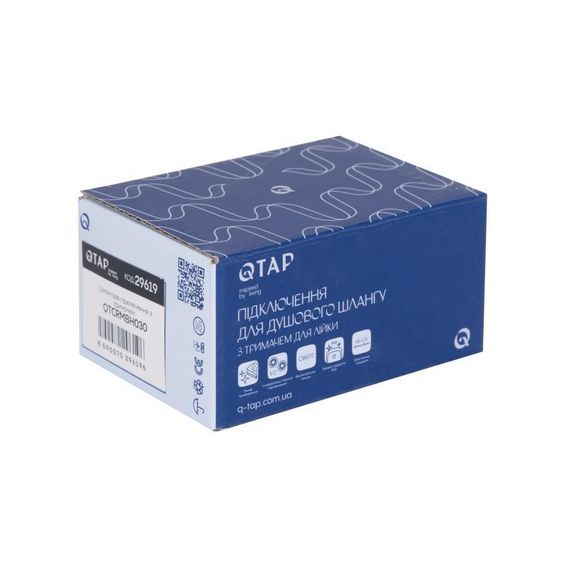 Підключення з тримачем для шланга Qtap Spojeni округле QTCRMBH030 Chrome | Зображення 4