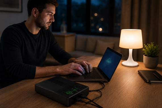 UPS-Power Bank 20000mAh для роутерів та відеокамер 5V/9V/12V+USB / Джерело безперебійного живлення / Повербанк для роутера | Зображення 3