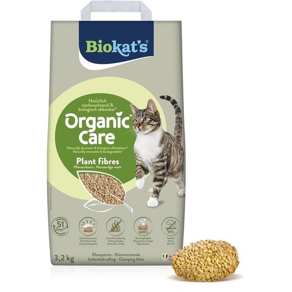 Наповнювач рослинний Biokats для котячого туалету Organic Care 8л/3,2кг | Зображення 1