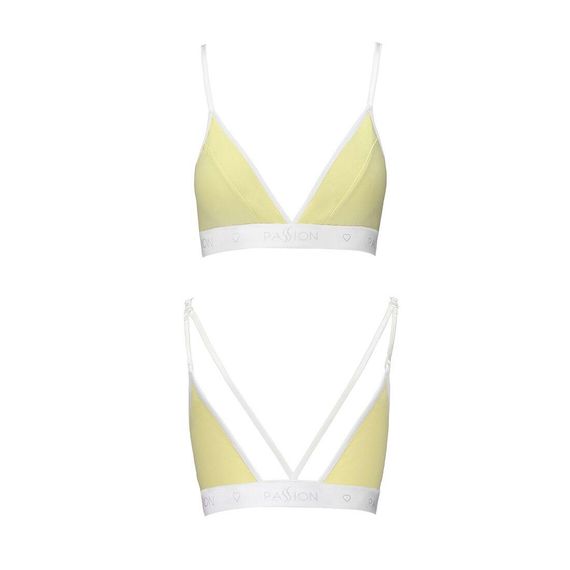 Спортивний топ з подвійними бретелями Passion PS007 TOP yellow, size XL | Зображення 3