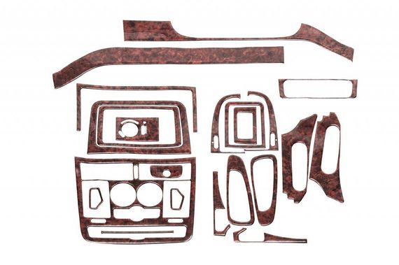 Накладки на панель Meric (передняя часть) 2004-2006, Алюминий для Mercedes Viano 2004-2015 гг.