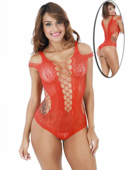 Боді-Сітка Babydoll 46 Червоний w226-1 | Зображення 3