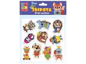 Набір для творчості Мякі наліпки. Звірята Vladi Toys VT4210-10 Різнокольоровий shop (4820234763528)