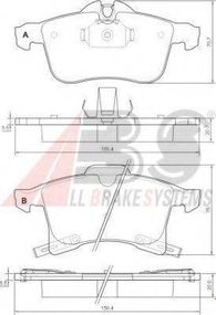 Колодка гальм. диск. OPEL ASTRA H передн. (вир-во ABS) A.B.S. 37361 на OPEL MERIVA