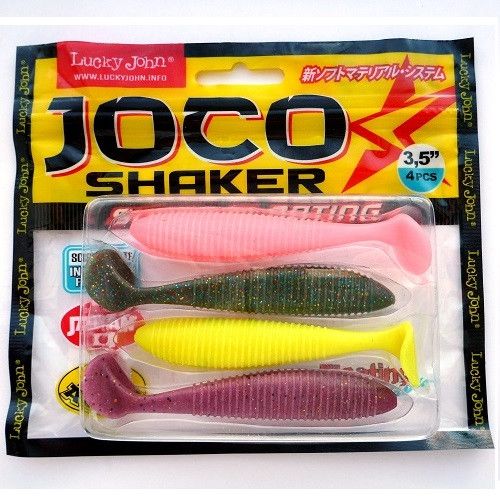 Силікон Lucky John Joco Shaker Floating 3.5" / 9 мм / 4 шт / колір MIX1 (140302-MIX1)