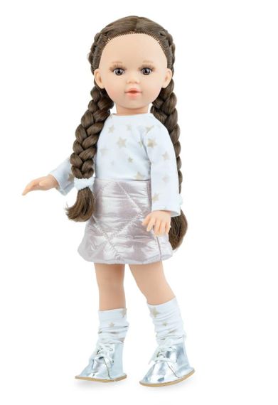 Іспанська Вінілова Лялька Marina & Pau Дівчинка з Довгим Волоссям Шатенка Marina Star у Коробці 40 см