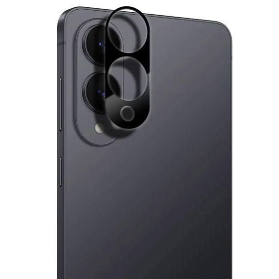 Защитное стекло на камеру Full Block (тех.пак) для Samsung Galaxy S25 Edge Черный