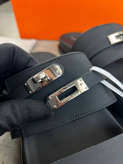 Сланці Hermes Jackson noir чоловічі чорні ob418 | Зображення 8