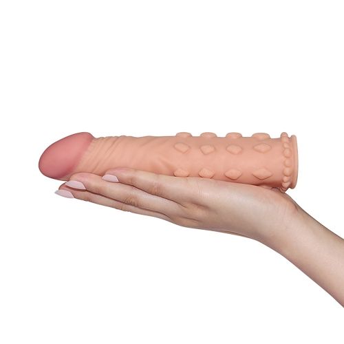 Насадка на член - Pleasure X-Tender Penis Sleeve Add 2" Flesh | Зображення 4