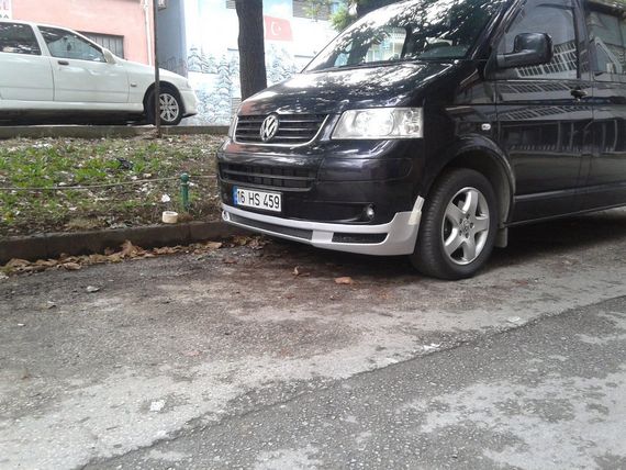 Передняя нижняя юбка ABT с усами (под покраску) для Volkswagen T5 Transporter 2003-2010 гг | Зображення 5