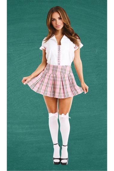 Игровой костюм Школьница частной школы, в клеточку Teacher's Pet розовый sexstyle | Зображення 2