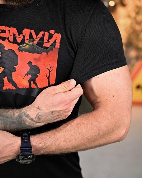 Тактична водовідвідна футболка Штурмуй black ПП7898 | Зображення 4