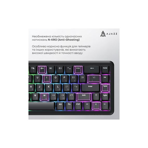 Клавіатура Ajazz AK680 MAX Magnetic Switch RGB USB Black (AK680-WM-B-A) | Зображення 8