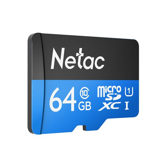 Карта пам'яті Netac microSD 64GB C10 UHS-I R80MB/s + SD (NT02P500STN-064G-R) | Зображення 1