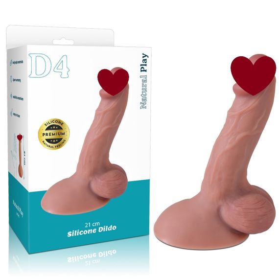 Фаллоимитатор - Erospace Natural Play Silicone Dildo D4, 21 см Sex Aura