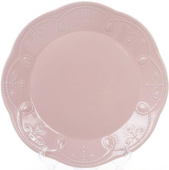 Набір 6 обідніх тарілок Leeds Ceramics Ø28.5см, кам'яна кераміка (рожеві)