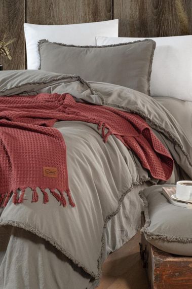 Постельное белье Sikel Stonewashed Soho Firfirli 200 х 220 см Toprak-Beji | Зображення 1