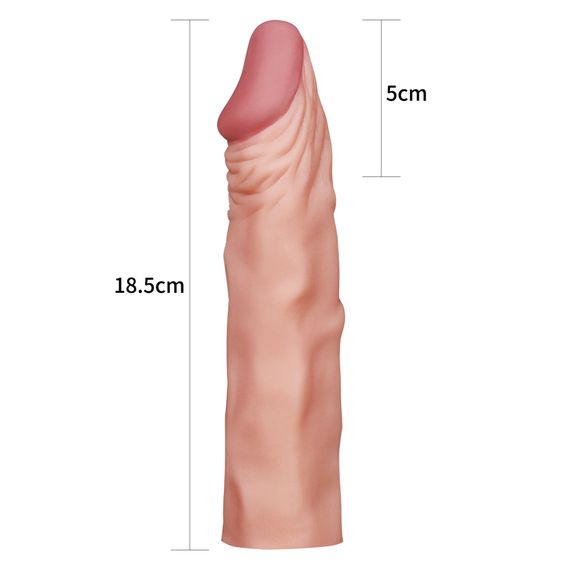 Насадка на член - Pleasure X-Tender Penis Sleeve Add 2" Flesh | Зображення 1