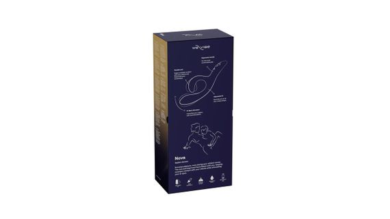 Смарт вібратор-кролик We-Vibe Nova Midnight Blue, ергономічний, регульований кут нахилу стовбура | Зображення 9
