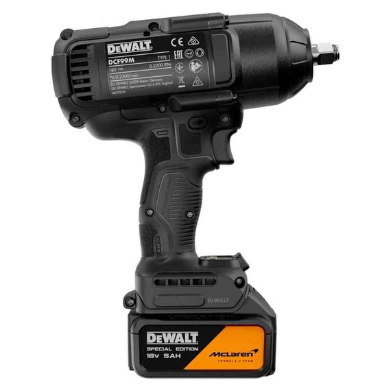 Гайковёрт ударный аккумуляторный бесщёточный McLaren F1 TEAM SPECIAL EDITION DeWALT DCF99MP2T | Зображення 5