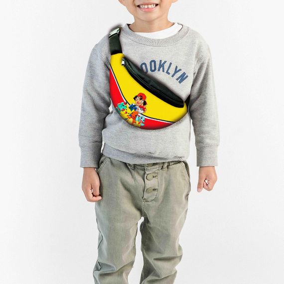 Набір дитячий Покемон Пікачу рюкзак 36х27см сумка-бананка, кружка з принтом для хлопчика (01568) | Зображення 2