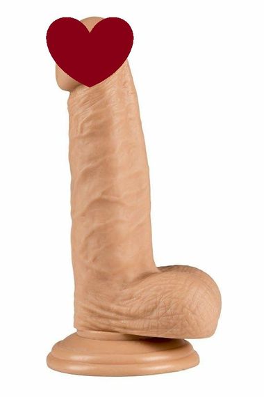 Фалоімітатор з присоскою Alive Little John, діаметр 3,5 см, ПВХ, об’ємна головка sexstyle