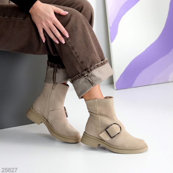 Стильні замшеві черевики з утеплювачем низький хід | Зображення 6