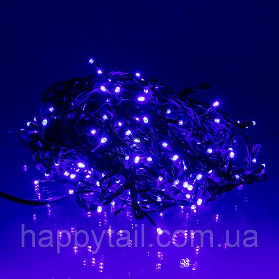 Вулична гірлянда бахрома 12 м 200 led чорний провід Синій 12MBBL | Зображення 2