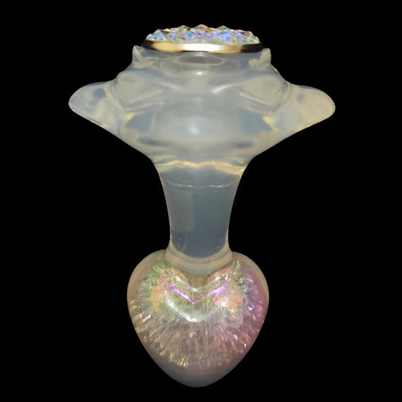 Анальна пробка серце UNIVIBE, силіконова з каменем, рожева, 7.3 х 4.9 см sexstyle