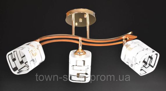 Люстра потолочная на 3 лампочки 6032/3-gd Золото 29х12х65 см.