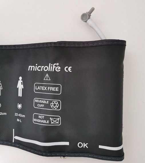 Манжета оригинал Microlife 22-42см + коннектор для автомат. и полуавтомат. тонометров с одной трубкой серая
