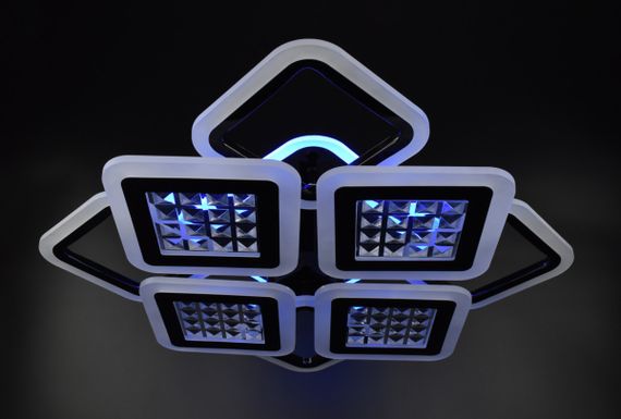 Люстра світлодіодна стельова LED світильник для квартири на стелю лед з пультом 26121 Чорний 11х54х62 см. | Зображення 6