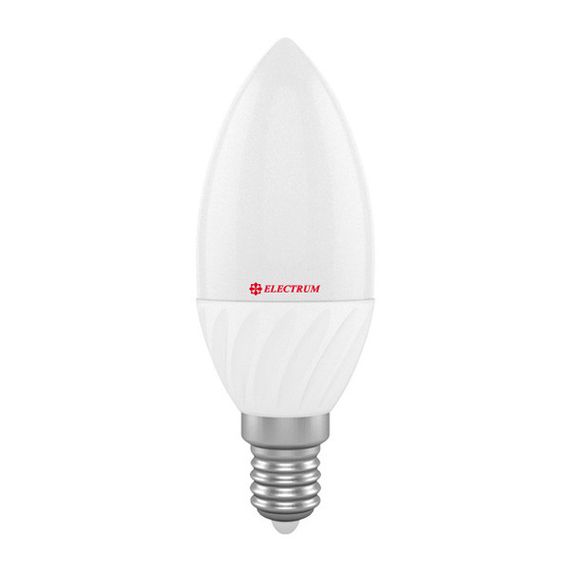 LED лампа Electrum E14 свеча 4W(320 lm) 4000K  PA LС-10 алюмопластиковый корп.