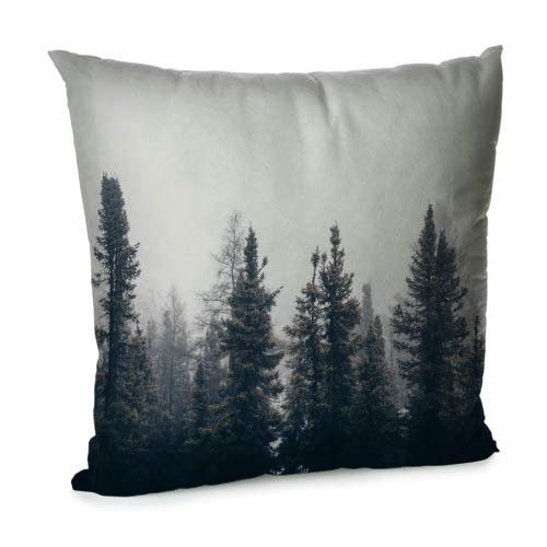 Подушка диванная с бархата Лес 45x45 см (45BP_URB035)