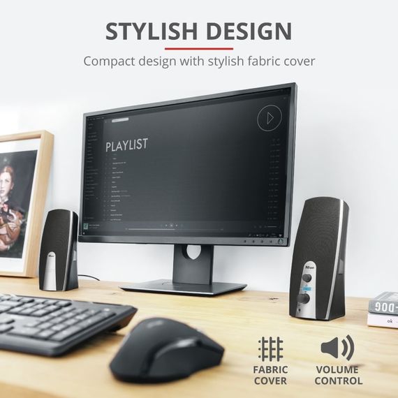 Акустична система (Колонки) Trust 2.0 MILA USB Black/WHITE (16697_TRUST) | Зображення 3