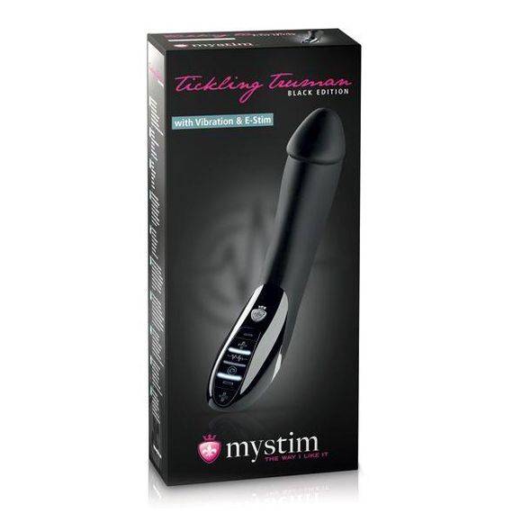 Вибратор с электростимуляцией Mystim Tickling Truman eStim Black, миостимулятор | Зображення 1