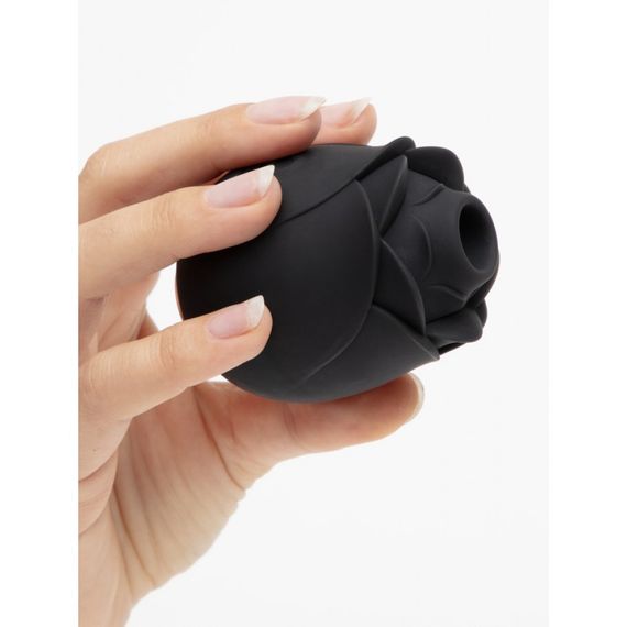 Клиторальный стимулятор в форме розы Fifty Shades of Grey Rose Clitoral Suction черного цвета Sex Aura | Зображення 4