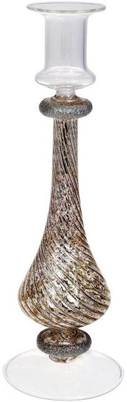 Підсвічник скляний Candlestick 8.5х26см, шампань