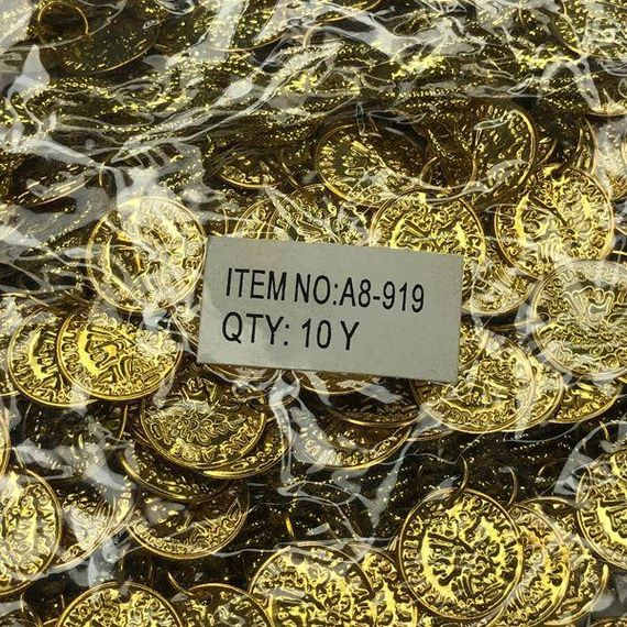 Тесьма золота з монетка - 3,5 см | Зображення 3