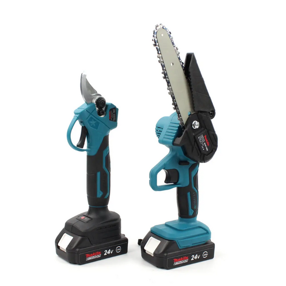 Набір акумуляторних інструментів 2в1 пила +секатор, комплексний підхід до догляду за рослинністю