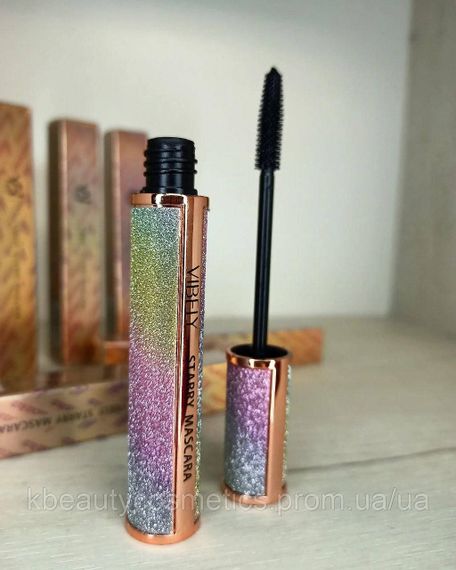 Водостійка туш для вій з ефектом нарощених вій VIBELY в блискучому тубусі | Зображення 1