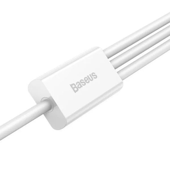 Дата кабель Baseus Superior Series USB to MicroUSB-Lightning-Type-C 3.5A (1.5m) (CAMLTYS) Stellar White | Зображення 3